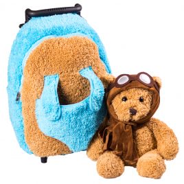 Kreative Kids Aviator Bear Roller Bag